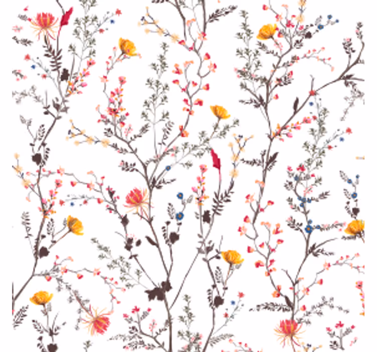Onderzetters bloemen takkenpatroon - TenStickers
