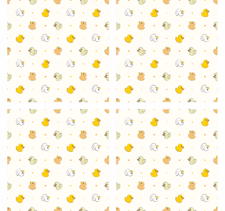 Moderne onderzetters met schattig eendjespatroon - TenStickers