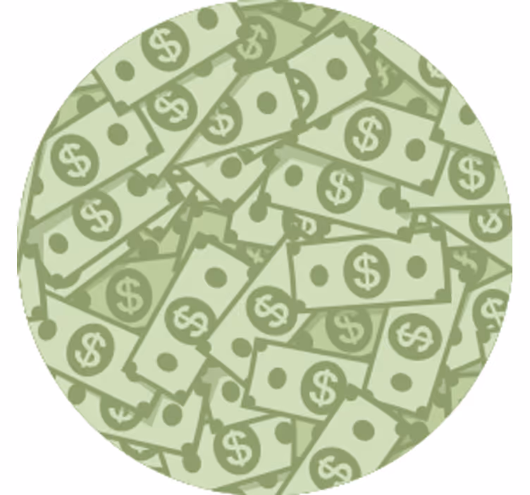 Moderne onderzetters cash pattern grafiek - TenStickers