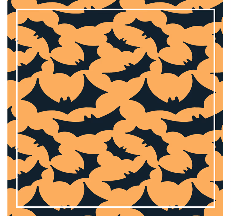 Halloween onderzetters vleermuispatroon - TenStickers