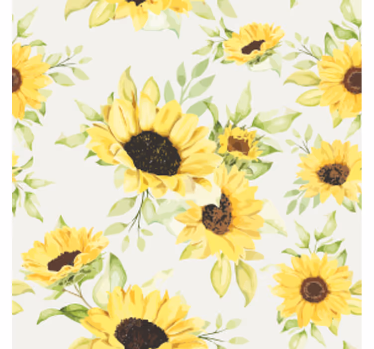 Enge onderzetters zonnebloem bloemmotief - TenStickers