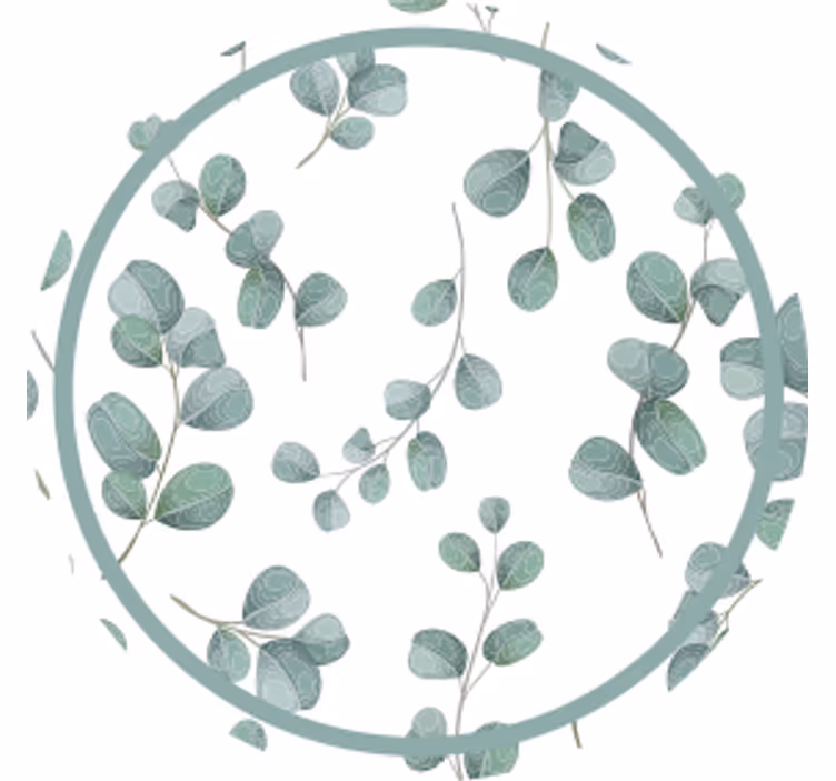 Onderzetters eucalyptus bladpatroon - TenStickers