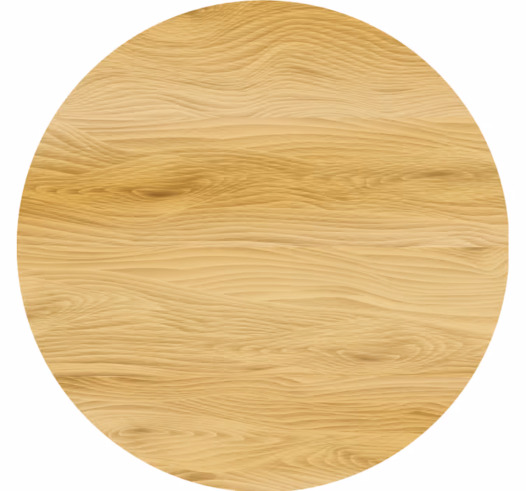 Onderzetters natuurlijke houten cirkelvormige oppervlak - TenStickers
