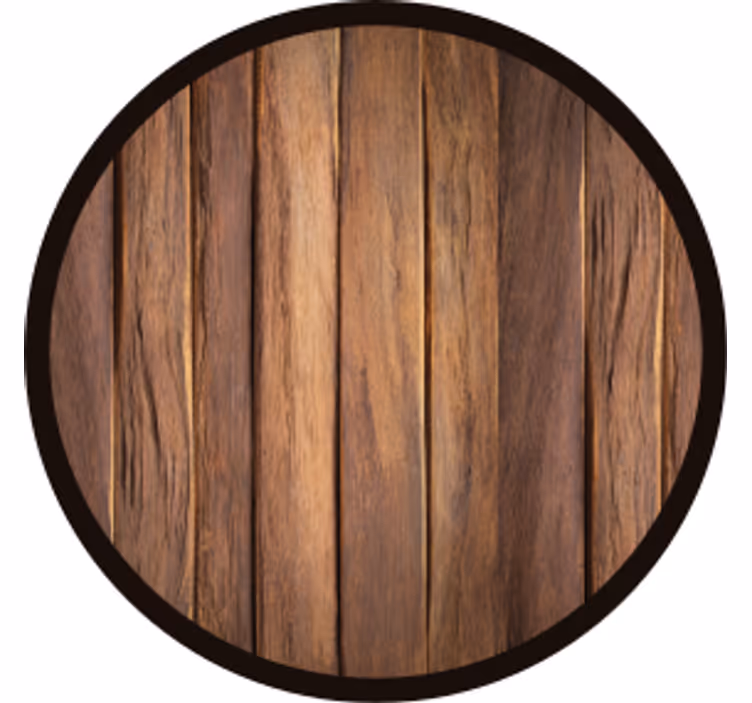 Bier onderzetters met houten textuur ronde basis - TenStickers