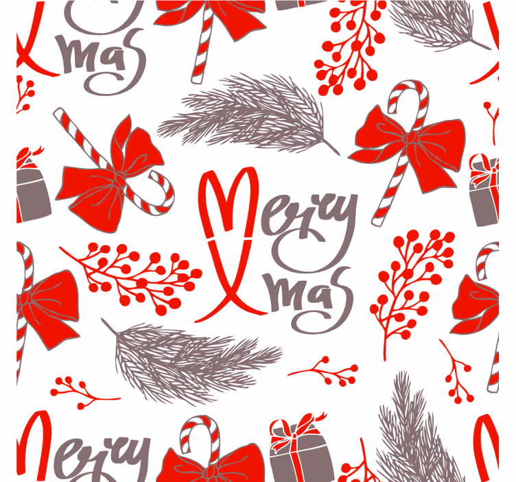 Kerst onderzetters met feestelijke patronen - TenStickers