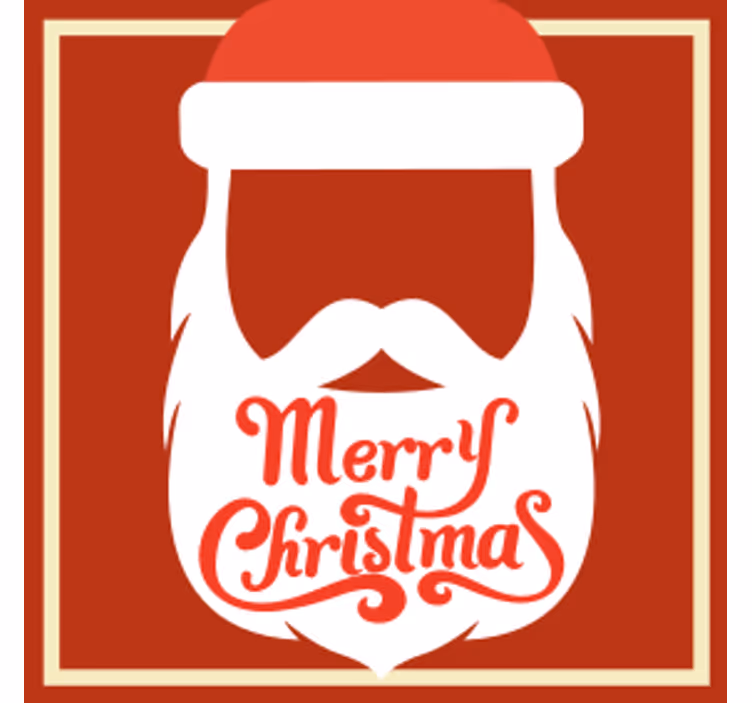 Kerst onderzetters met kerstman illustratie - TenStickers