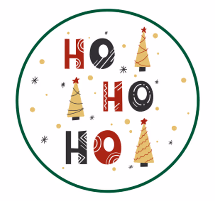 Kerst onderzetters feestelijke vakantiebomen - TenStickers