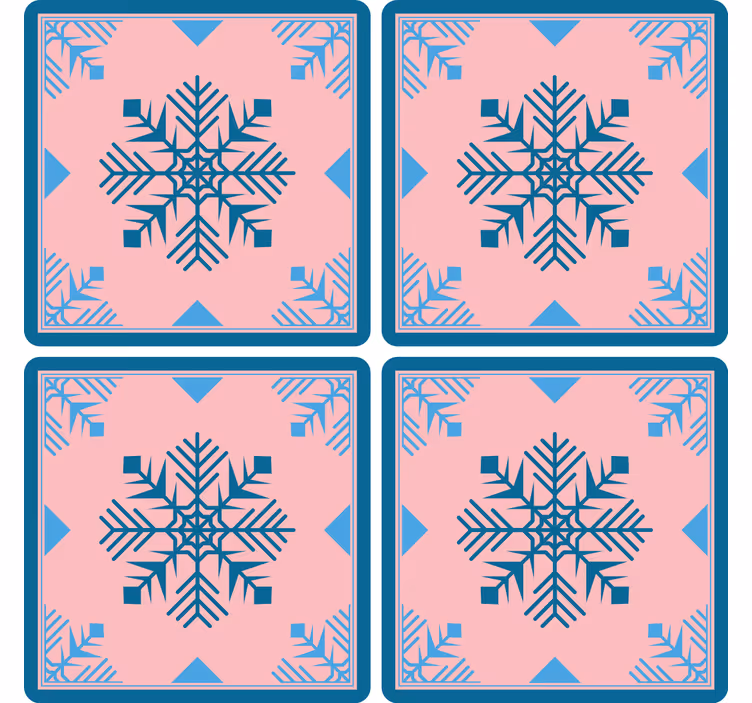 Kerst onderzetters sneeuwvlokpatroon siliconenmat - TenStickers