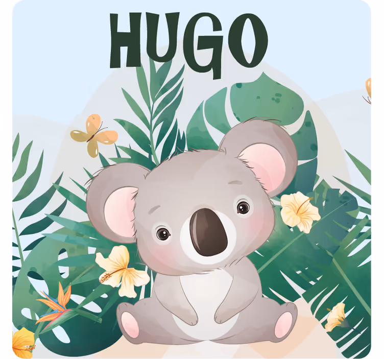 Gepersonaliseerde onderzetters met schattige koala kunst - TenStickers
