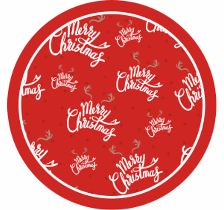Kerst onderzetters feestelijk rood viering - TenStickers
