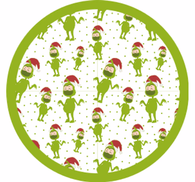 Kerst onderzetters speelse groene figuren - TenStickers