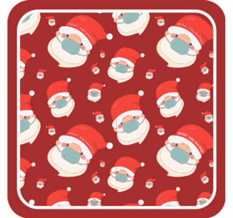 Kerst onderzetters feestelijke kerstman figuren - TenStickers