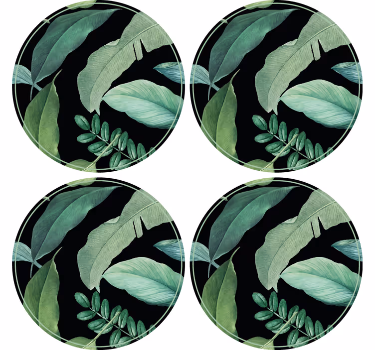 Onderzetters bladgroene compositie - TenStickers