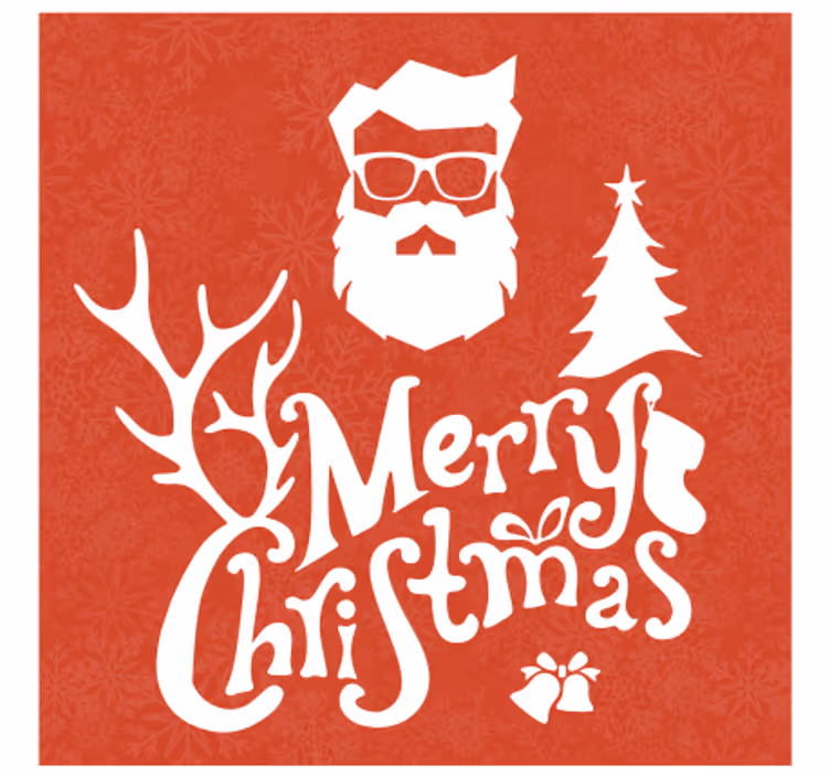 Kerst onderzetters santa claus silhouet - TenStickers