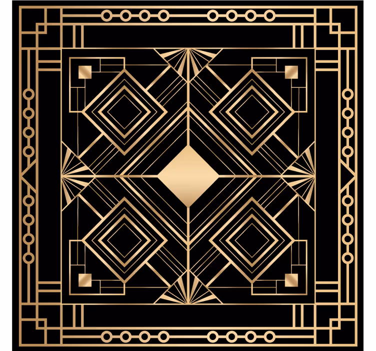 Onderzetters met geometrisch patroon en gouden accenten - TenStickers