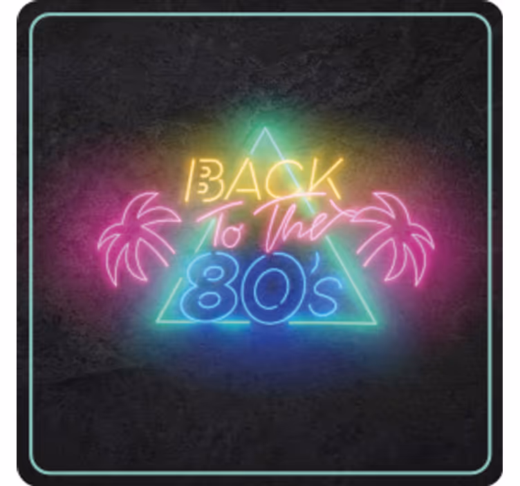 Neon jaren 80 retro vintage onderzetters - TenStickers