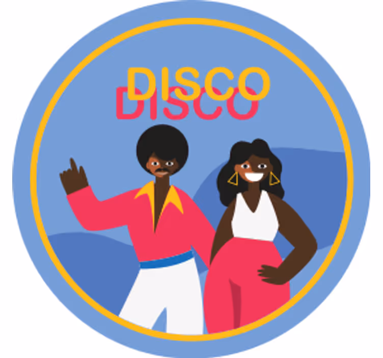 Enge onderzetters disco dansfeest - TenStickers