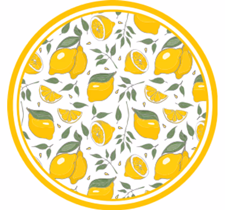 Onderzetters met citroenpatroon elementen - TenStickers