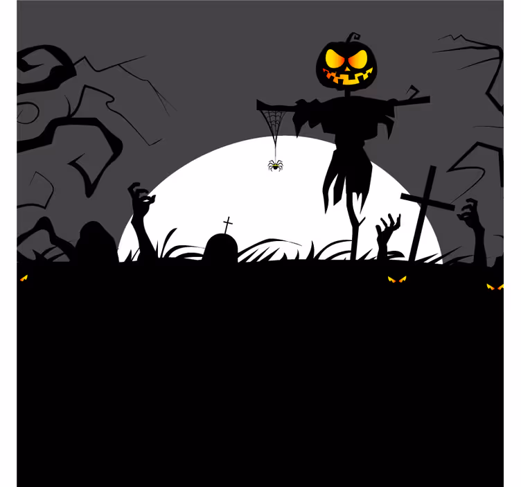 Halloween onderzetters heilige boer met pompoen - TenStickers