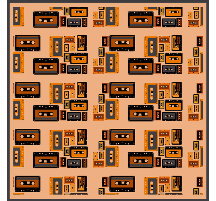 Enge onderzetters vintage cassette patronen - TenStickers