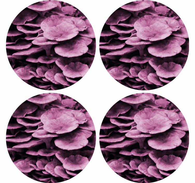 Onderzetters met getextureerd bloemmotief - TenStickers