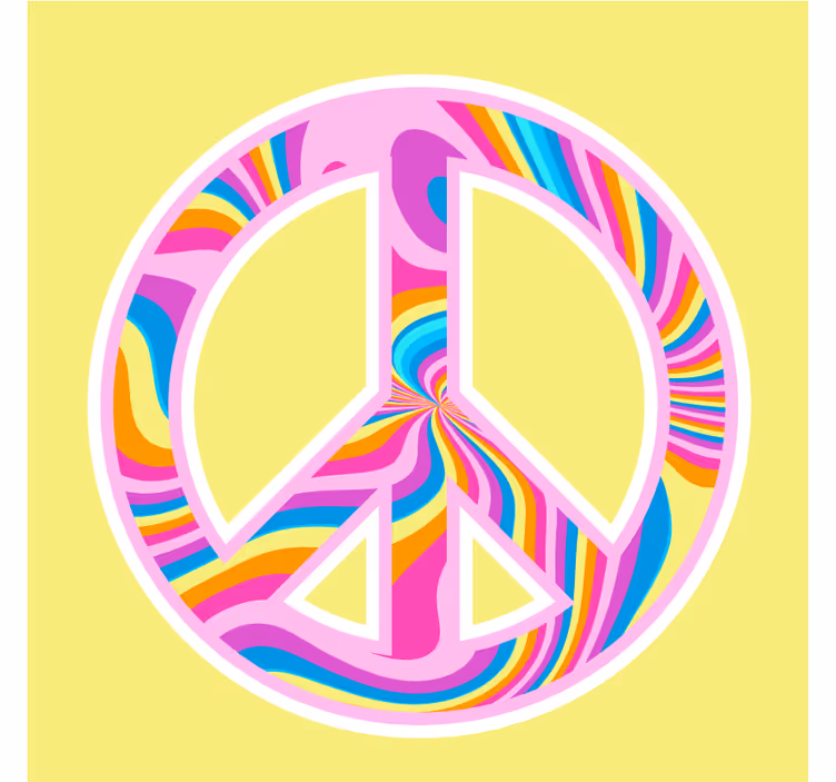 Enge onderzetters vrolijk vrede embleem - TenStickers