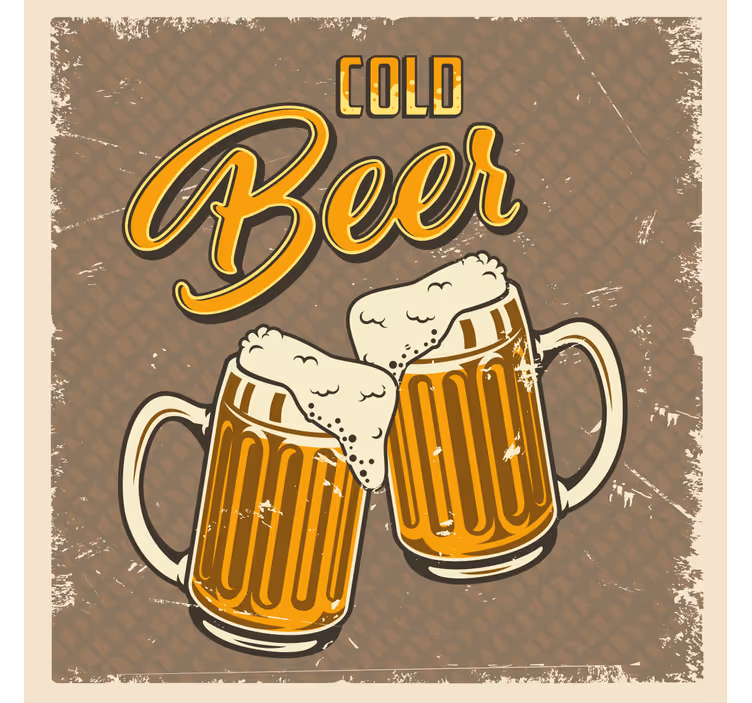 Bier onderzetters voor schuimige bierglazen - TenStickers