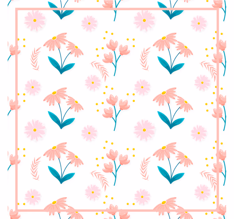 Onderzetters met bloemenpatroon design - TenStickers