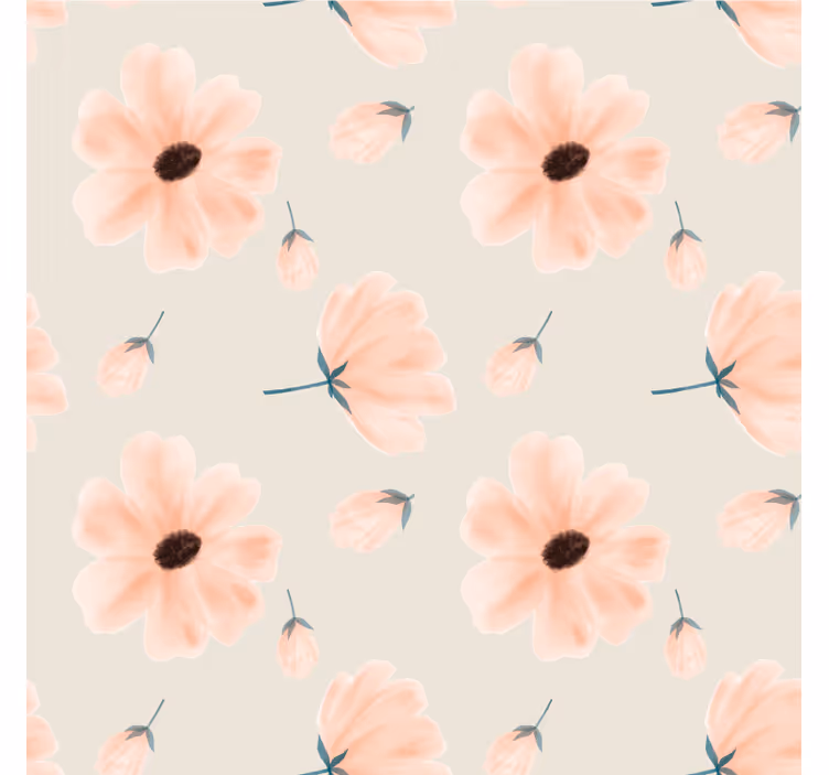 Onderzetters met bloemmotief en zachte bloemblaadjes - TenStickers