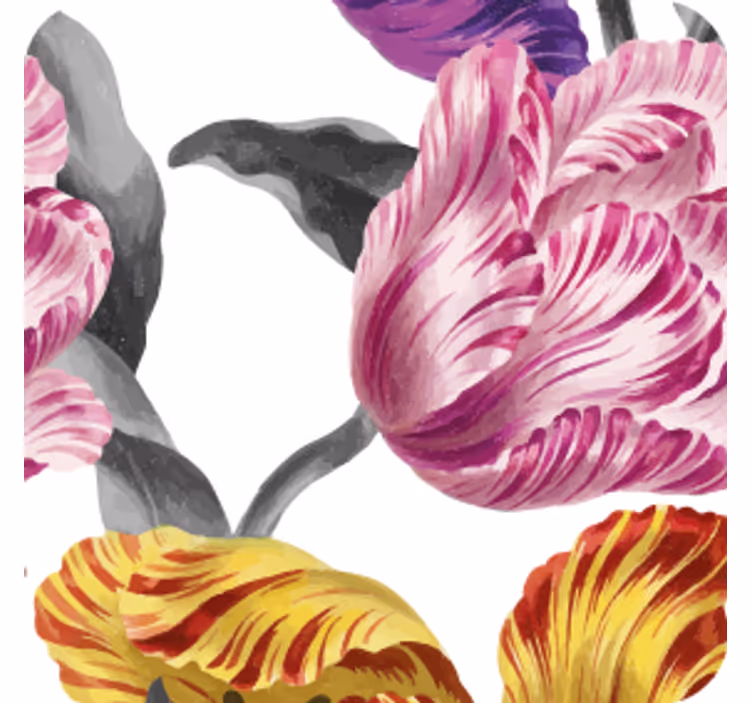 Moderne onderzetters met levendige botanische motieven - TenStickers