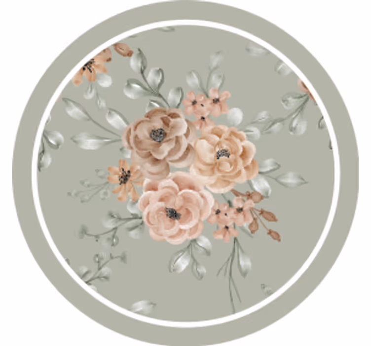 Moderne onderzetters met bloemige elegantie motief - TenStickers