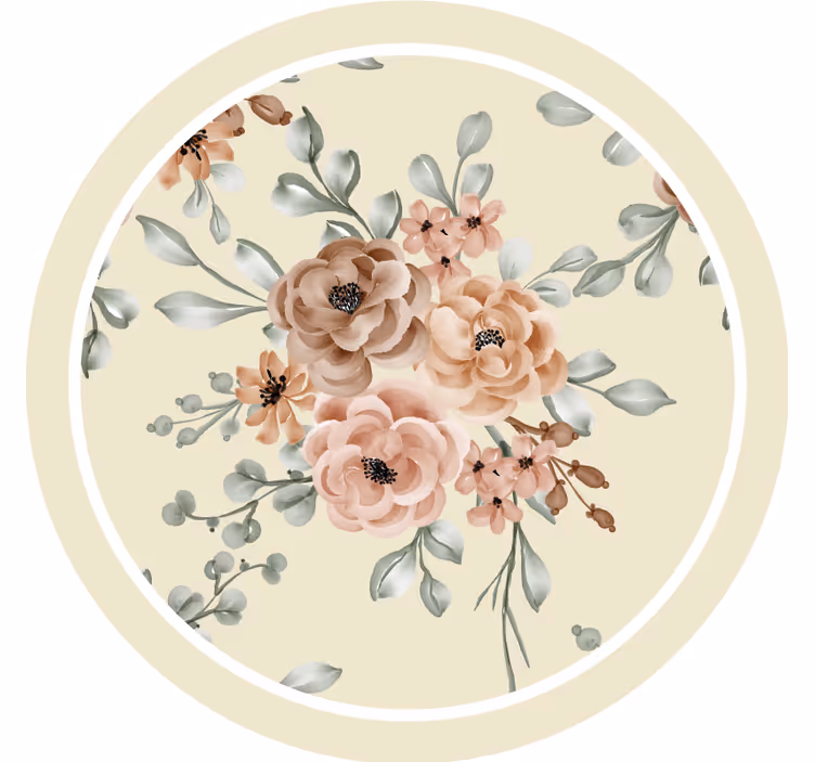 Bloemig elegant patroon vintage onderzetters - TenStickers