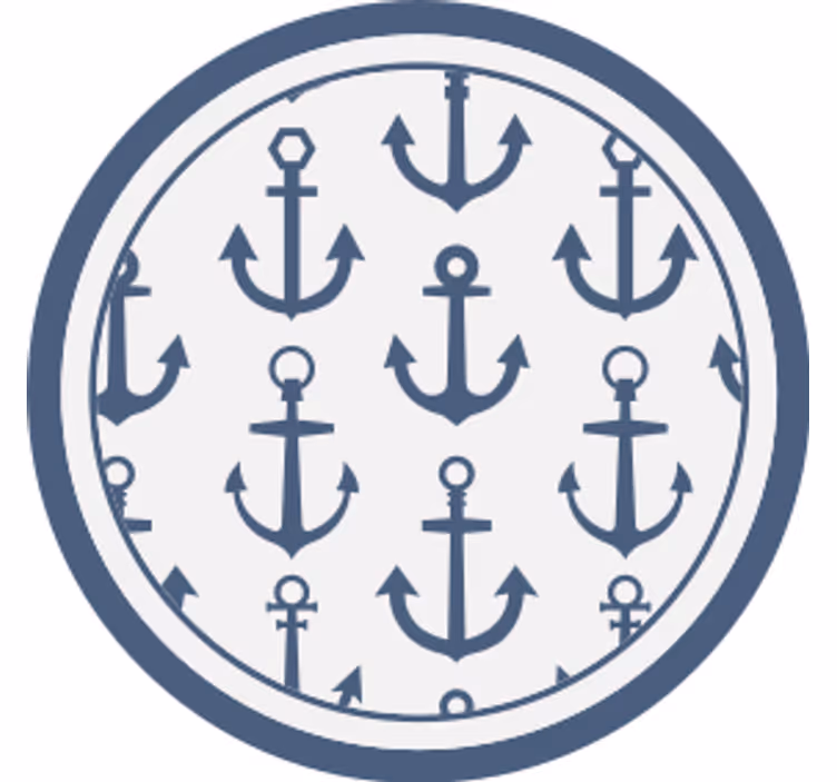 Onderzetters nautisch anker motief - TenStickers