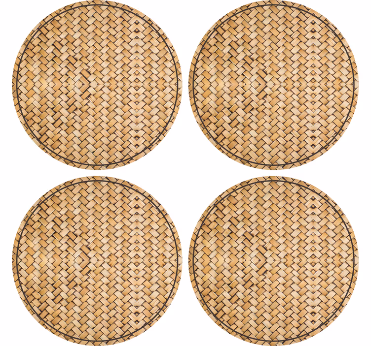 Onderzetters met gestructureerde ronde elementen - TenStickers