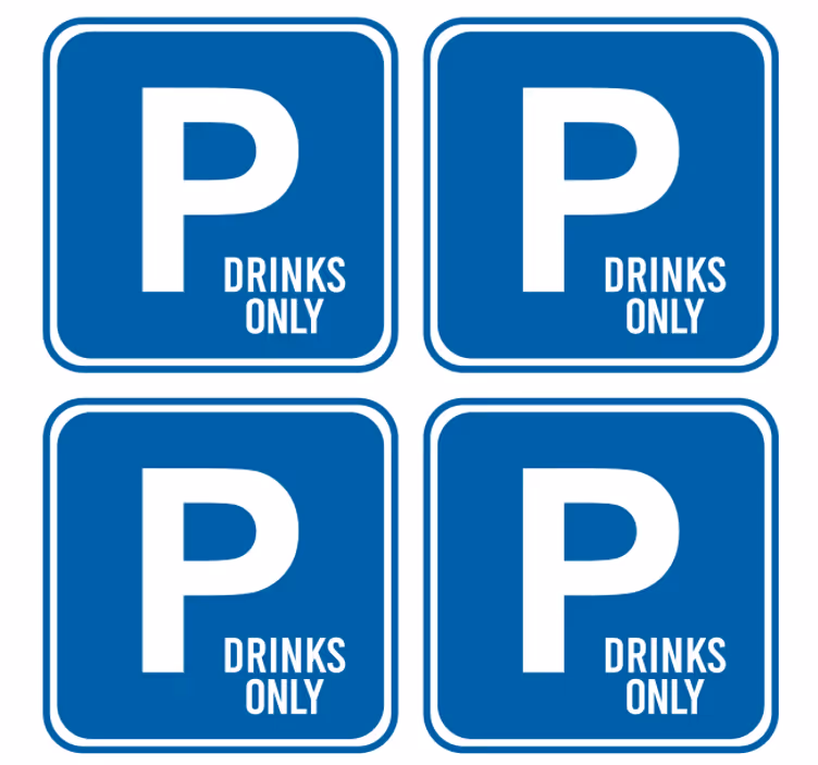 Citaat onderzetters gereserveerde drankmelding - TenStickers