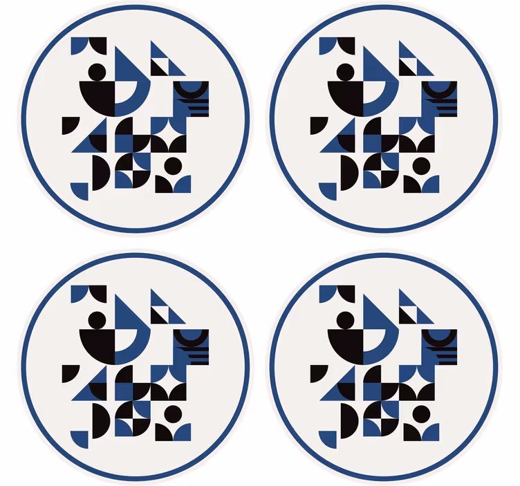 Moderne onderzetters geometrische vormindeling - TenStickers