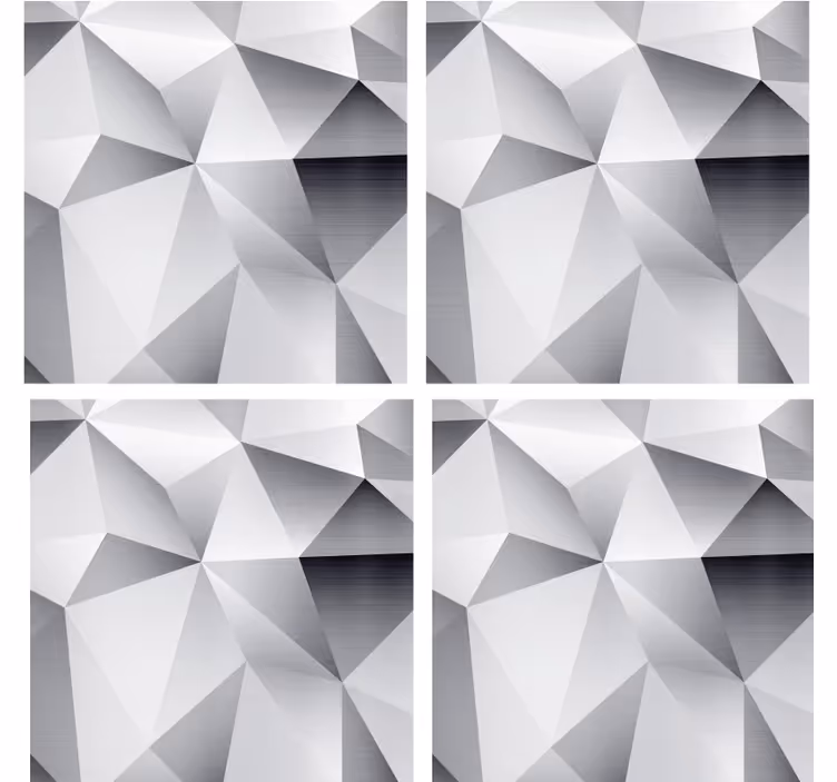 Onderzetters geometrisch metaalpatroon - TenStickers