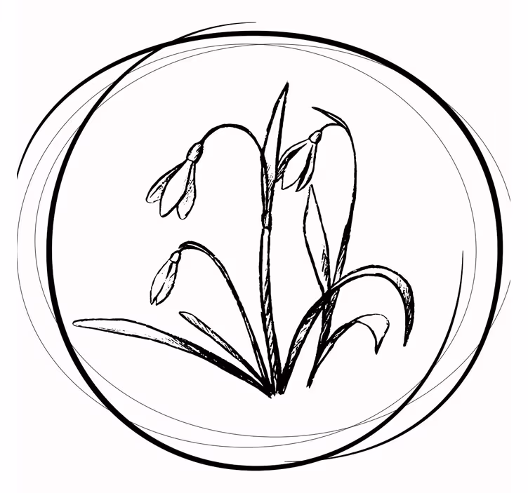 Onderzetters elegante bloemtekening - TenStickers