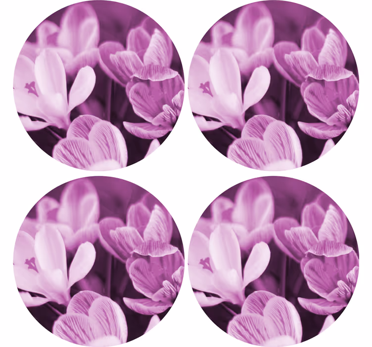 Onderzetters met levendige bloemenprint - TenStickers