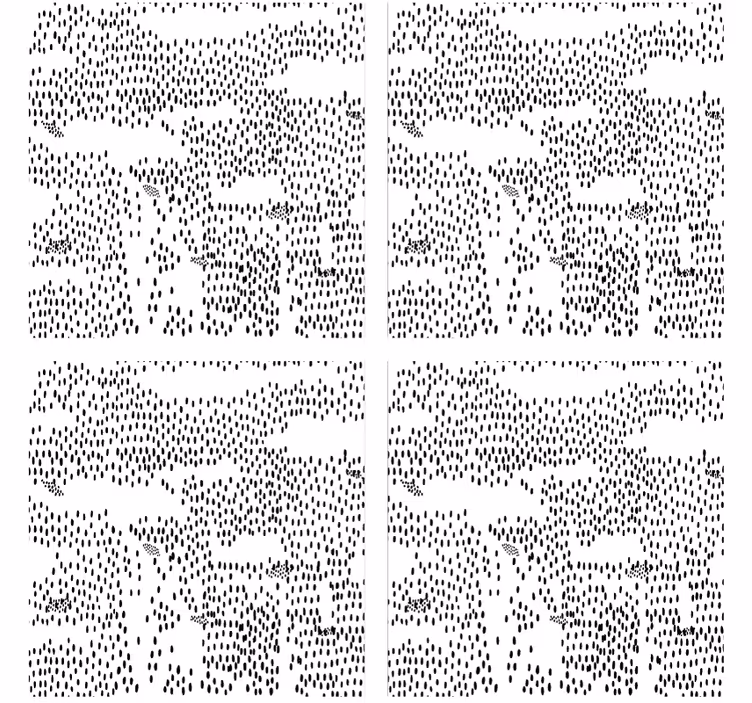 Onderzetters abstract zwart patroon - TenStickers