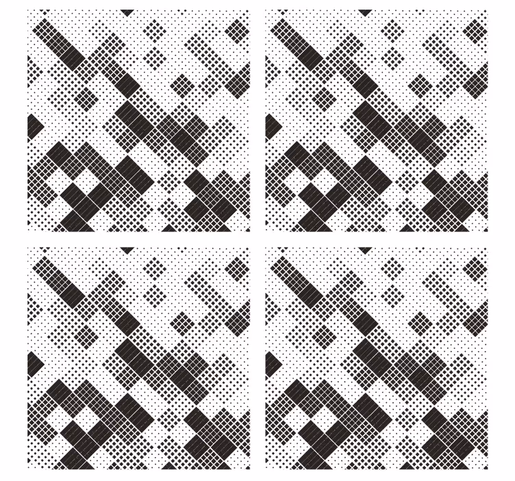 Onderzetters geometrisch stippenspatroon - TenStickers