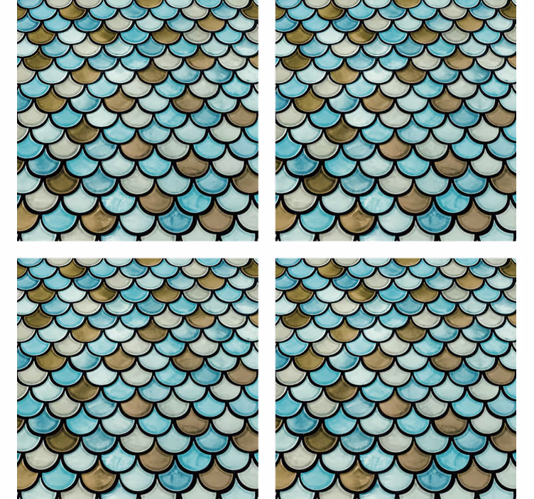 Onderzetters met geschulpte laagjes effect - TenStickers