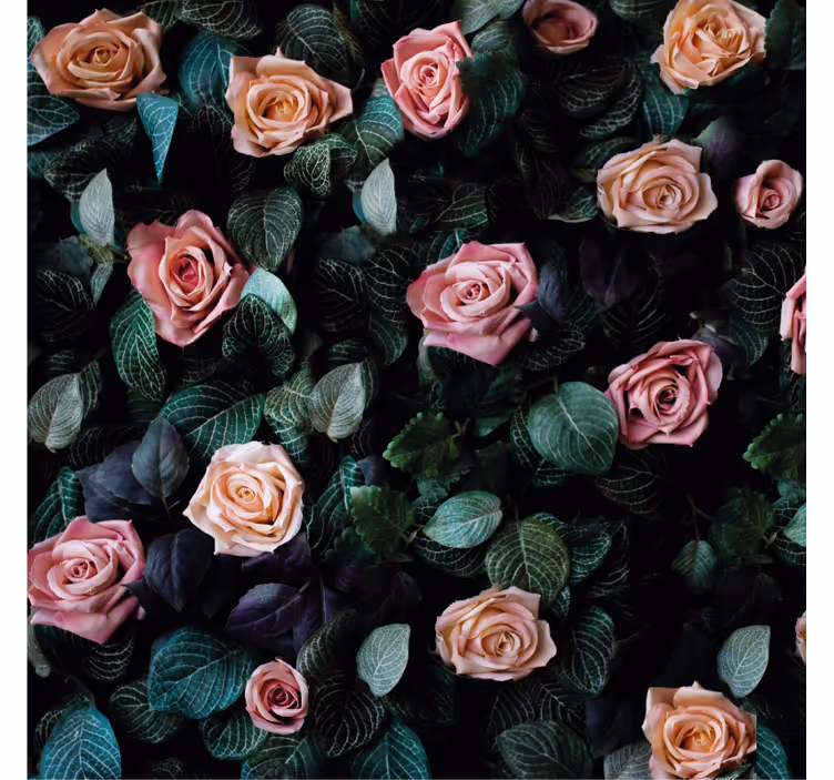 Enge onderzetters met romantisch bloemenpatroon - TenStickers
