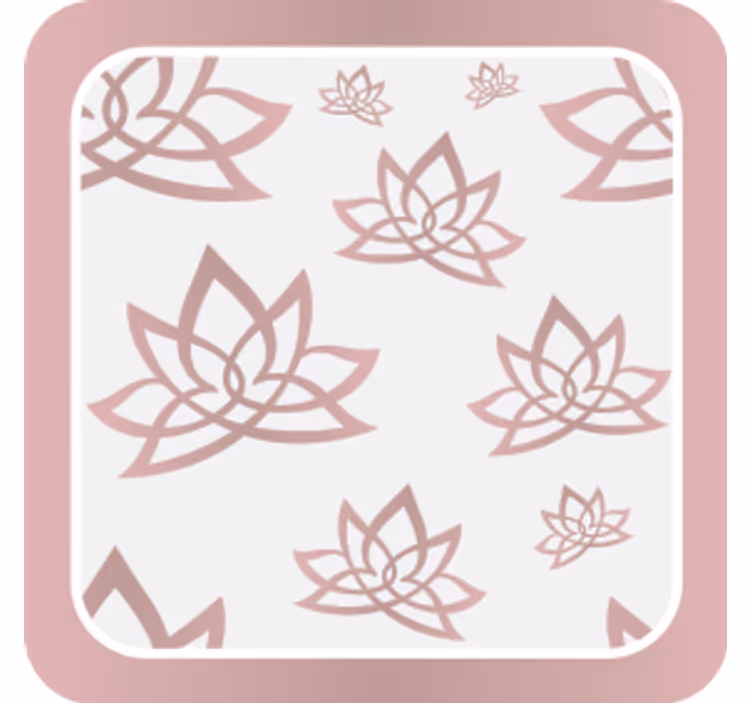 Onderzetters met lotuspatroon motief - TenStickers