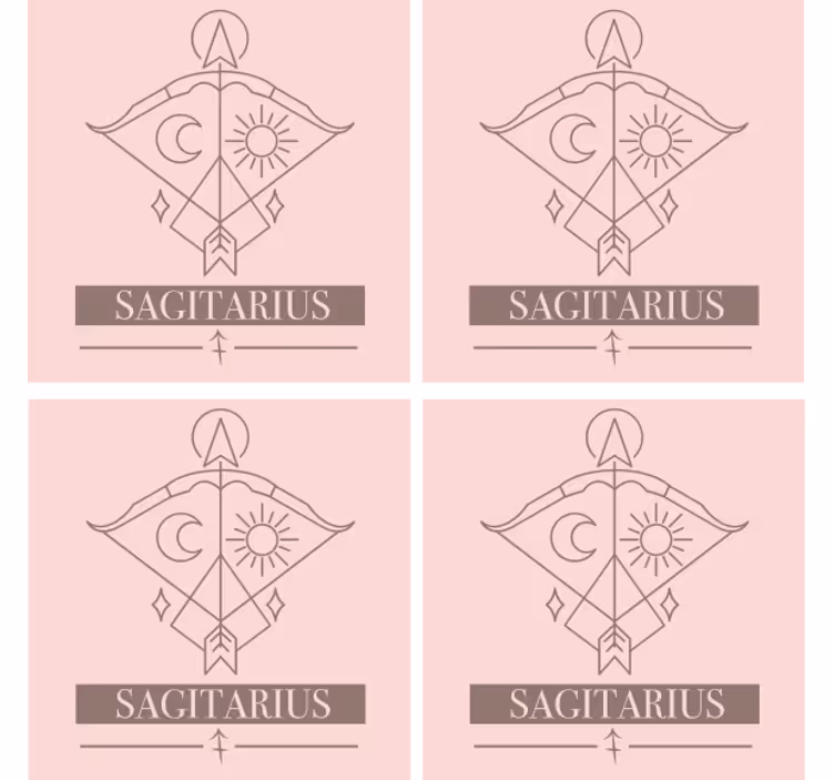 Bier onderzetters sagittarius sterrenbeeld - TenStickers
