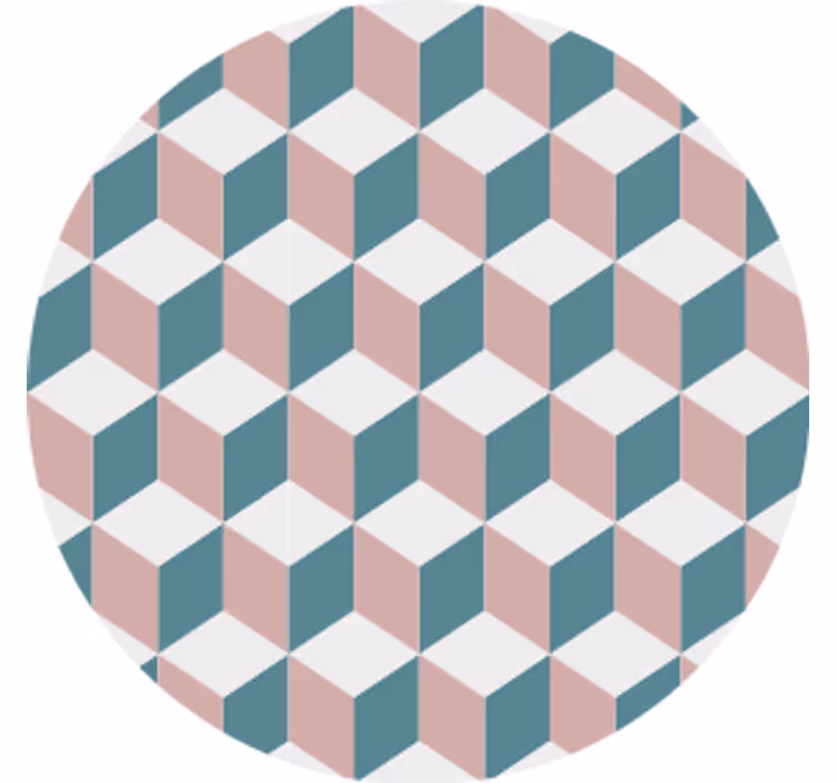 Onderzetters geometrisch cubuspatroon - TenStickers