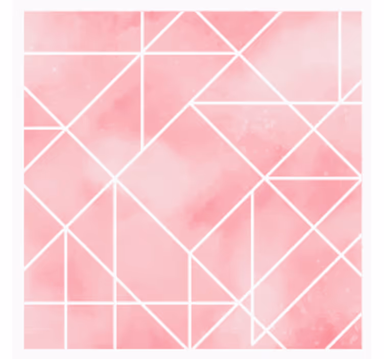 Onderzetters geometrisch roze patroon - TenStickers