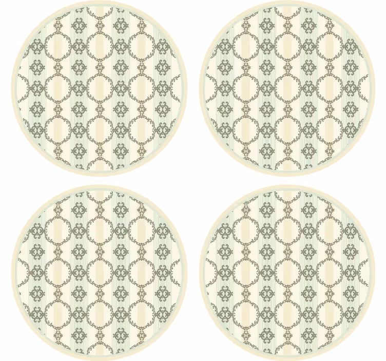 Onderzetters met intricate circulaire patronen - TenStickers