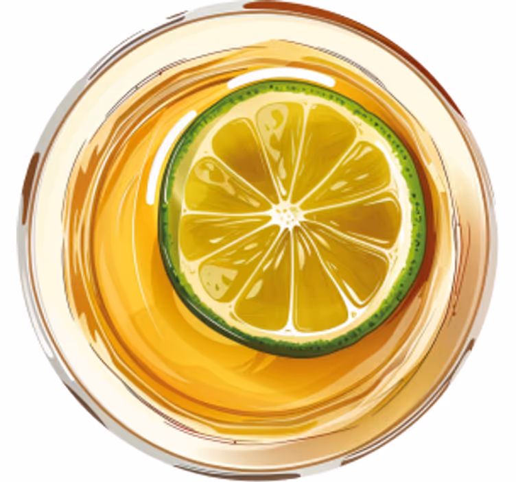 Tequila onderzetter met citroen - TenStickers