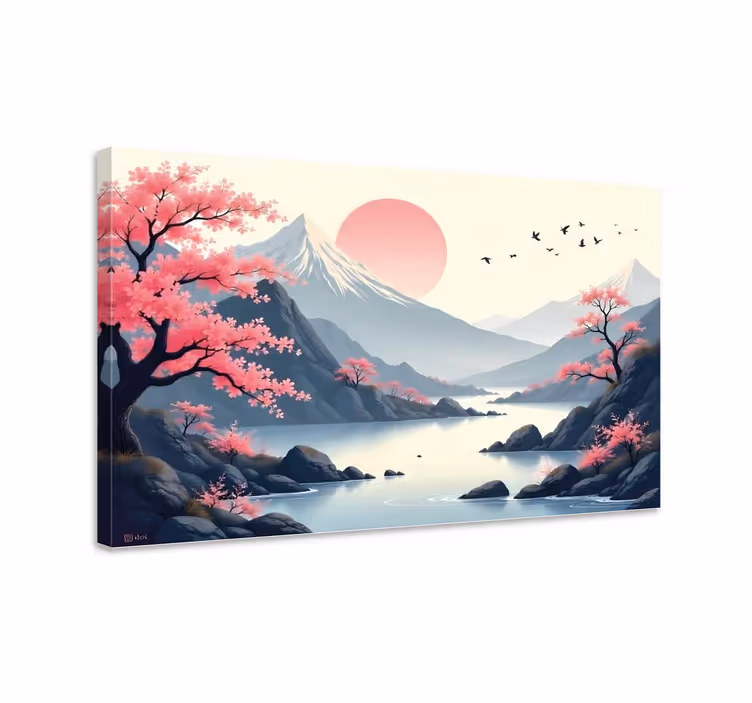 Japans landschap op canvas - TenStickers